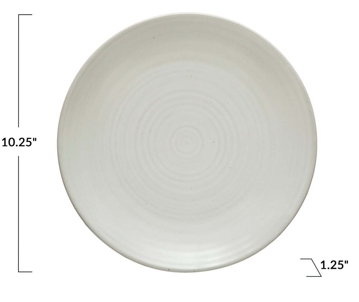 Matte White Stoneware Plate